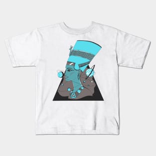 Blue Grey Nefertiti and The Stars Kids T-Shirt